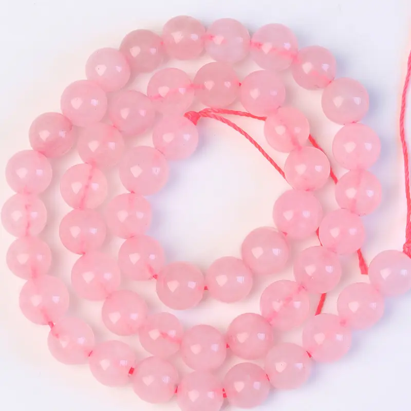 Natural Rose Quartz Round Beads for Jewelry Making, Crafting Beads, Crystal Beads 4mm to 10mm for DIY Necklaces Bracelets Earrings forjewelry making, Jewelry Making Supplies