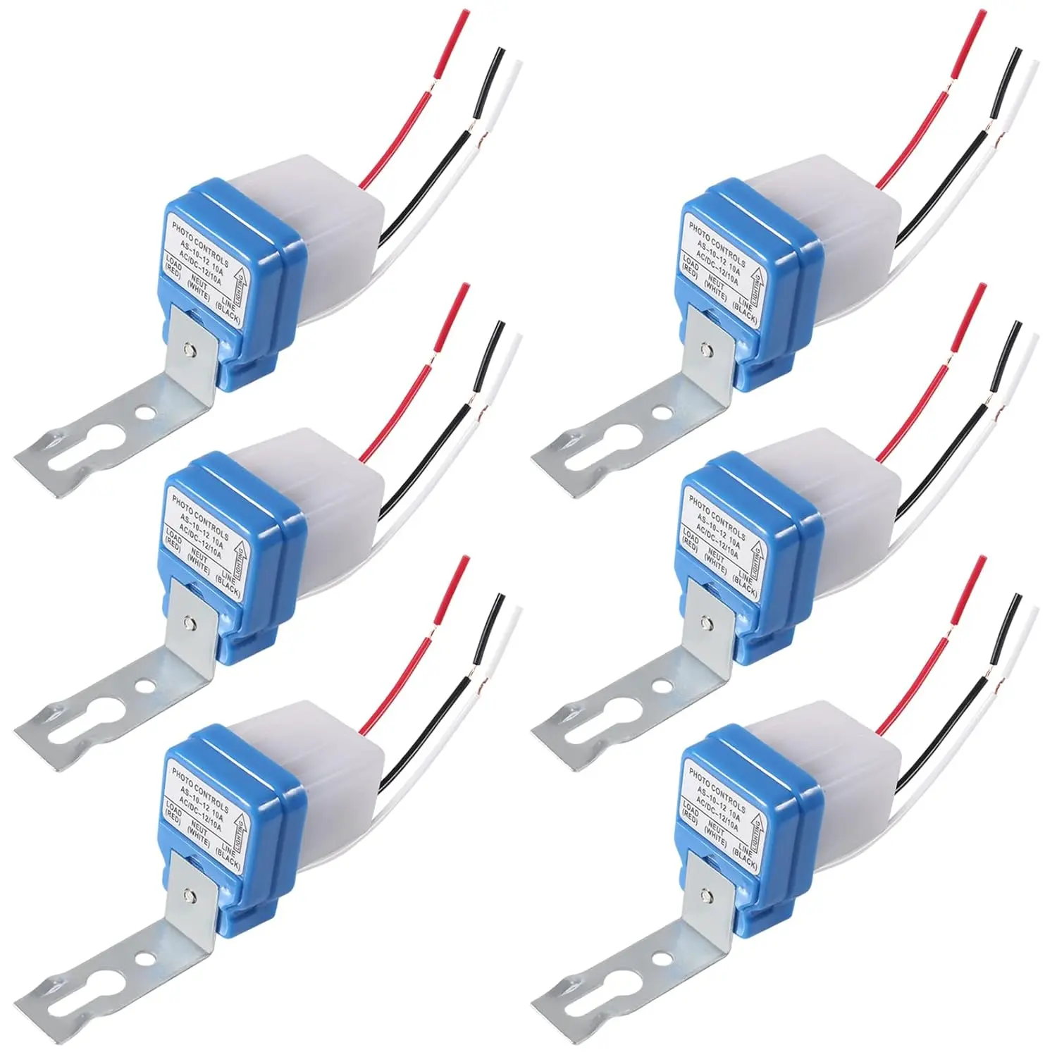 6 count 12V Photocell  10A Auto /Off Photocell Light Sensor  Automatic  Light Photoswitch Rainproof Light Sensor  Photo Control Intelligent Sensor