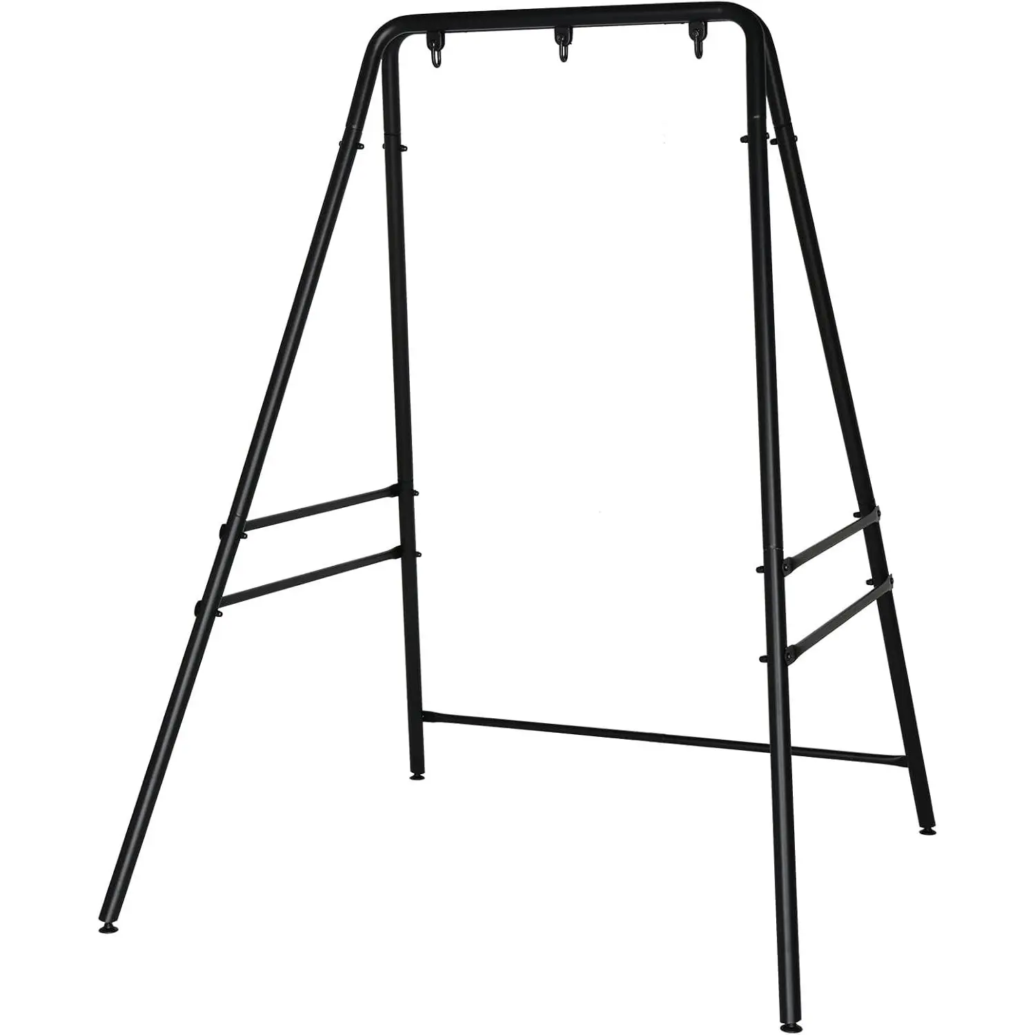 Outdoor Hammock Chair Stand, Heavy Duty A-Frame Metal Swing Stand with Powder-Coated Finish and 3 Haning Holes for Yard, Porch, Paito, Inside Room