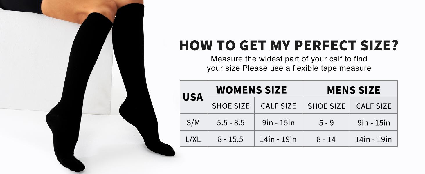 Compression Socks for Women & Men (3 pairs) - Best Support for Nurses, Running, Hiking, Recovery & Flight Socks