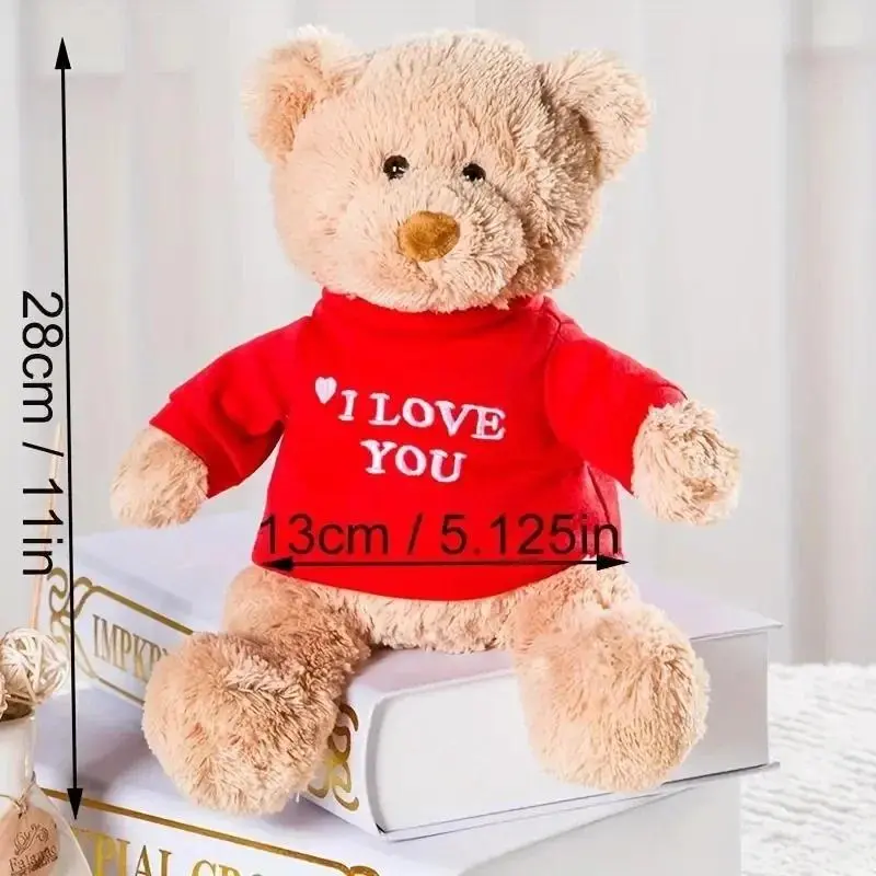Teddy Bear DIY bear with white Blank Tshirt, 11"