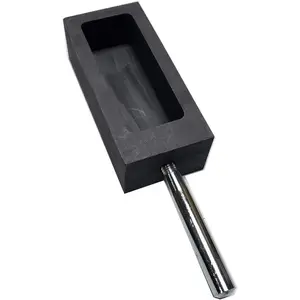 Gold Silver Graphite Ingot Mold Mould Crucible for Melting Casting Refining with Metal Bar (2kg)