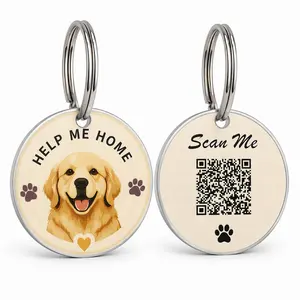 Personalized Qr Code Pet Tag for Dogs/cats, Includes Pet Name, Address, Owner Phone, Secure Identification Label, Easy to Use