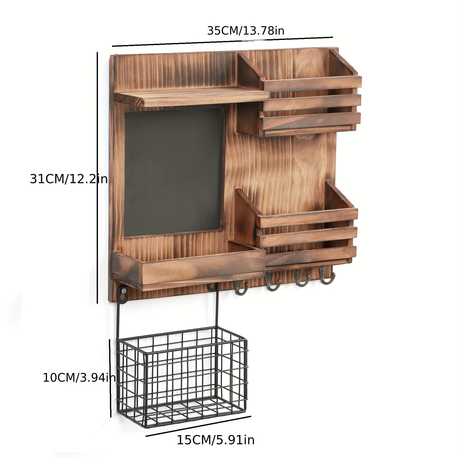 Wooden Wall Mounted Key Holder, Multi-purpose Storage Rack, Home Organizer for Entrance, Hallway, Living Room, Wall Mounted Hook