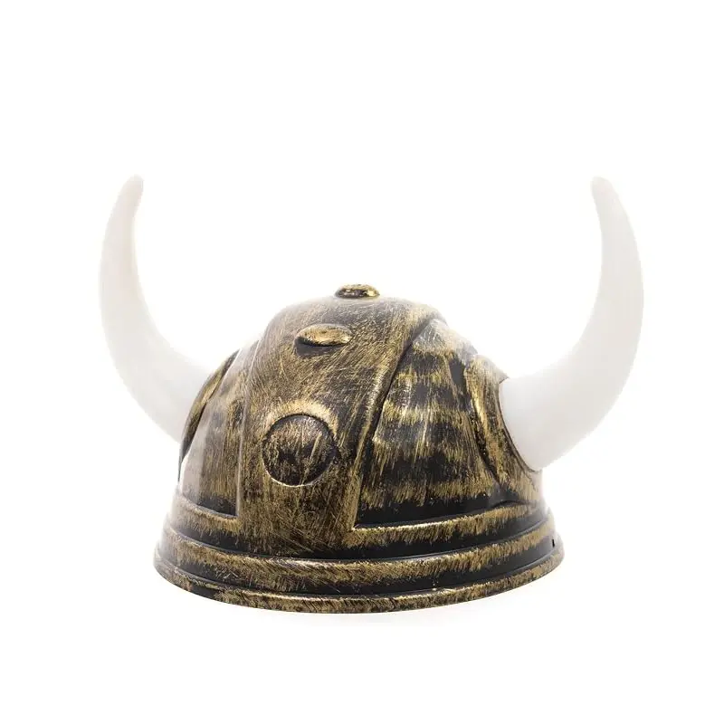 Halloween Party Horned Hats, Plastic Hats for Pirate, Viking, and Ancient Roman Warrior Themes, Small Size, Kids' Horned Hats