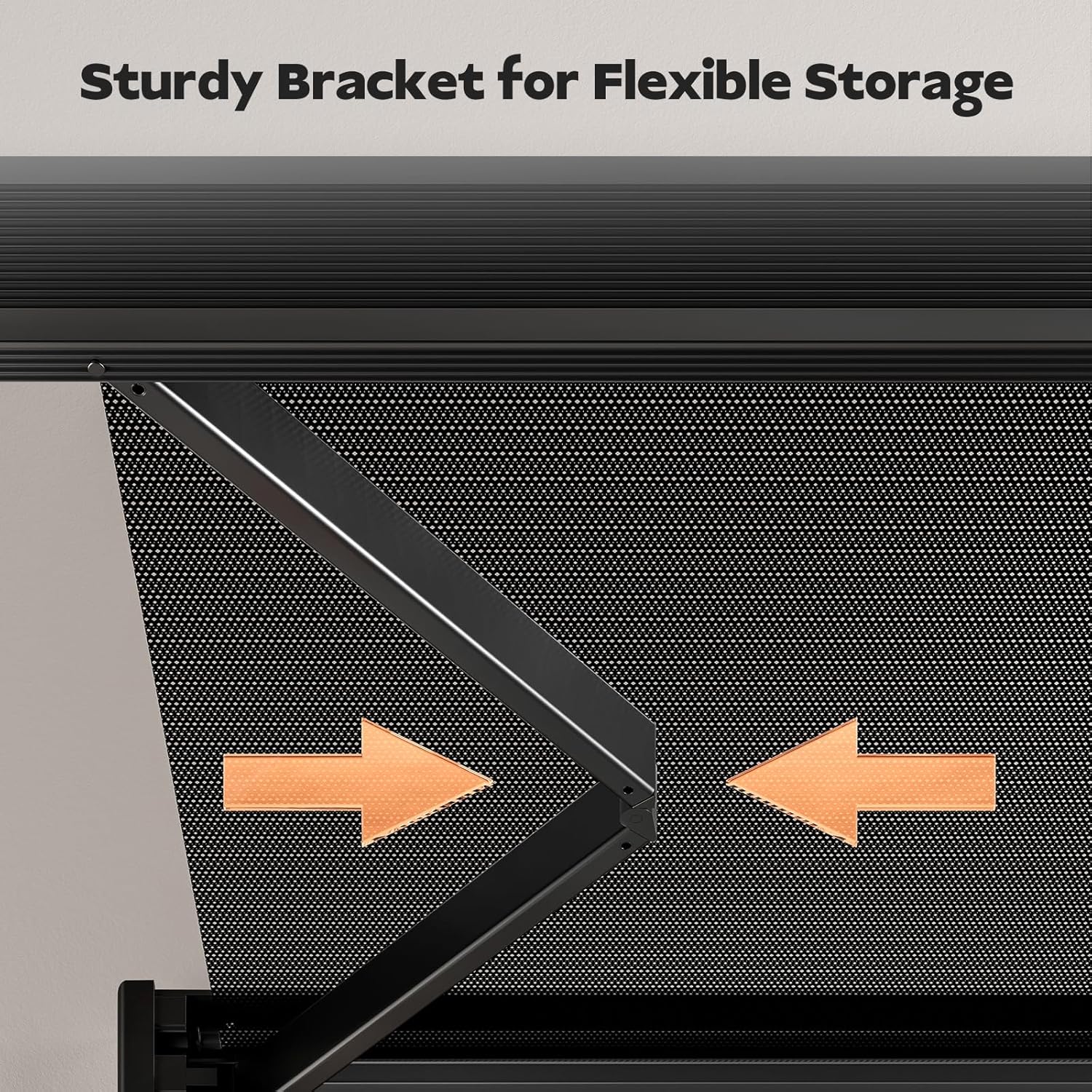 Space Saving Wall Mounted Towel Rack, Foldable Aluminum Towel Bar with Mesh Design, Rustproof with 6 Removable Hooks, No Drill Installation for Bathroom Balcony Laundry