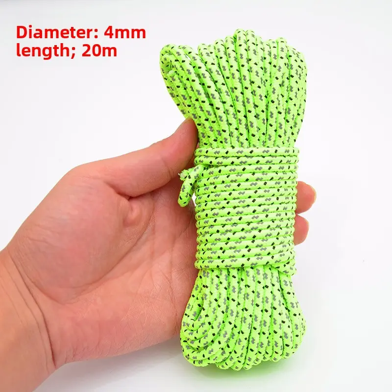 Outdoor camping tent windproof rope, reflective rope, beach canopy ground spike fixing rope, pull rope