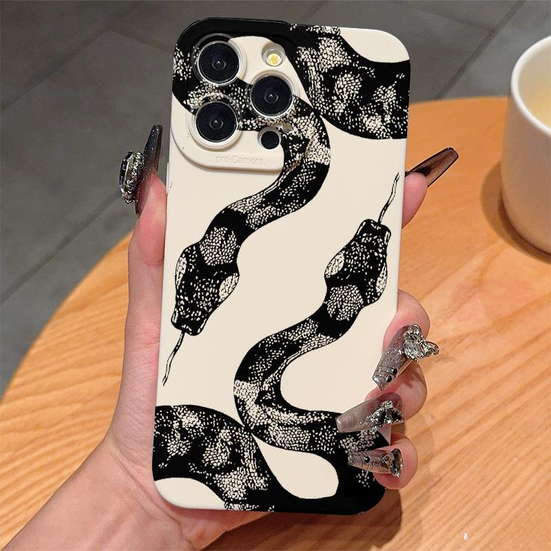 Snake Pattern Phone Case, Anti-drop Cellphone Protective Case, Shockproof Mobile Phone Cover for iPhone Series