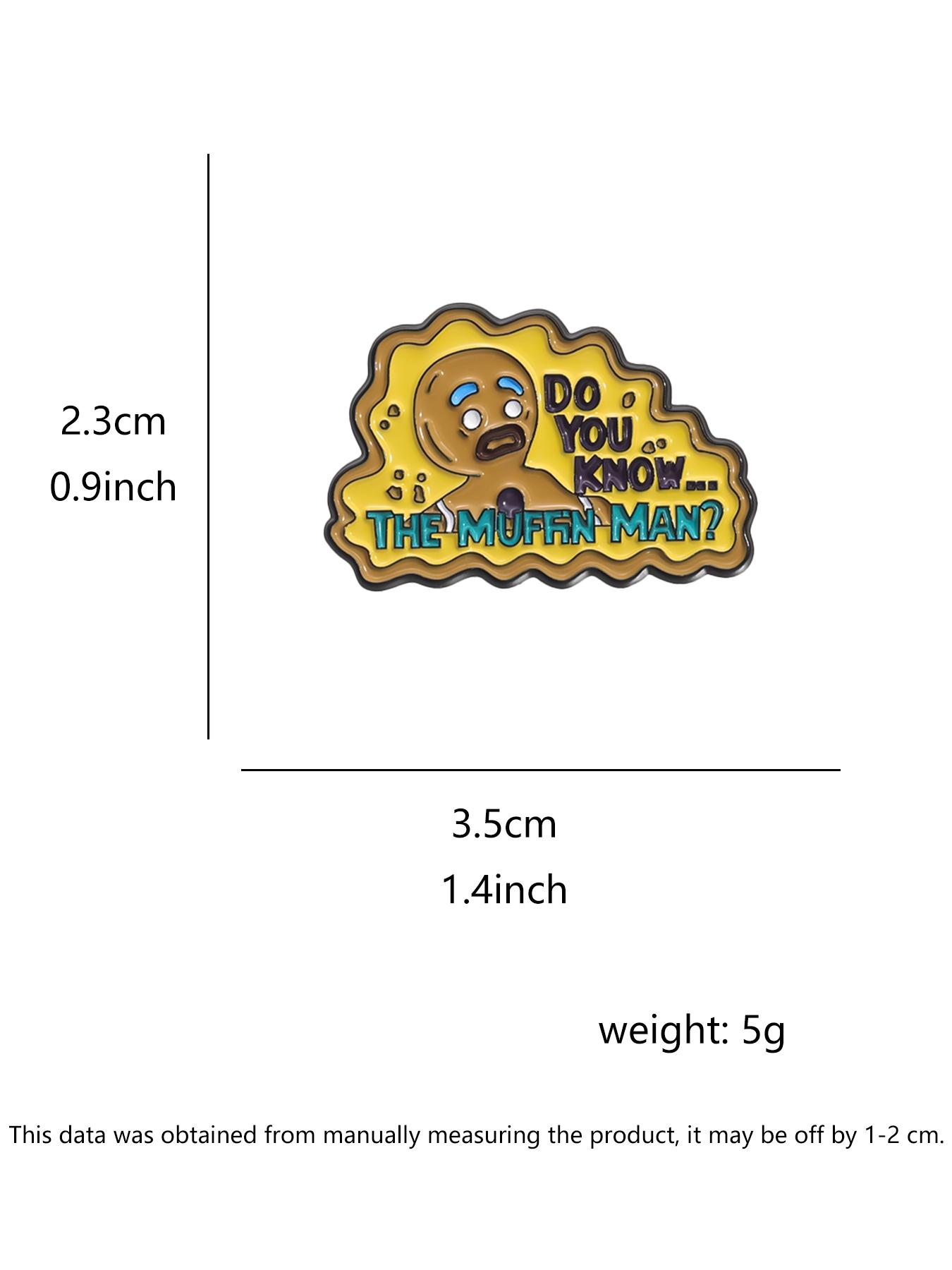 Cartoon Sad Gingerbread Man Design Brooch, Cute Letter Pattern Enamel Pin Suitable for Backpacks, Jeans, Scarves, Hats Decoration, Casual Alloy Jewelry for Men & Women