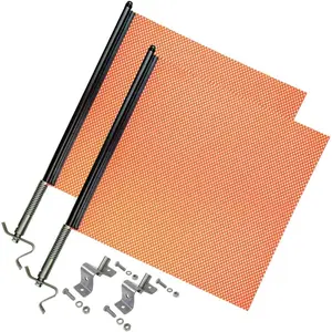Heavy Duty Spring  Flag Kit with  Mounting Bracket - Mesh Construction - 18 Inch - 2 Pack