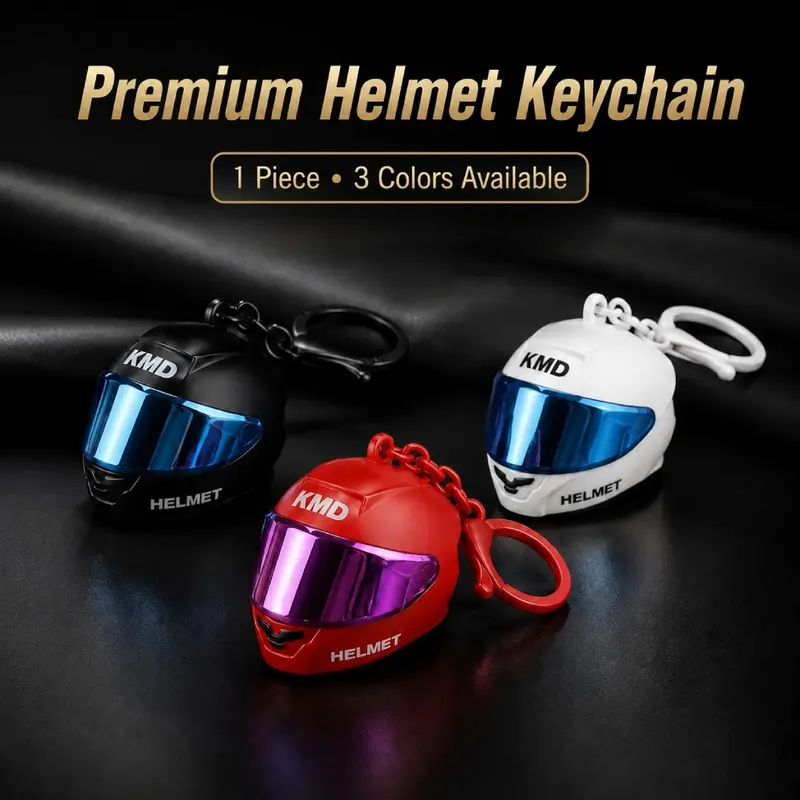 3D Creative Simulation Motorcycle Helmet Keychain, Mini Stereo Cap Model, Backpack Key Pendant, Keychain For Bags, Key Accessories, Men's Ornament Gift