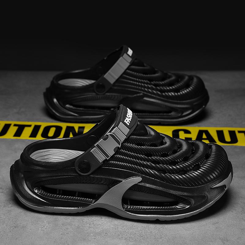 Mens Summer Outdoor Clogs Quick Drying Non Slip Thick Sole Beach Sandals Soft Comfortable Durable Odor Resistant Slippers for Men