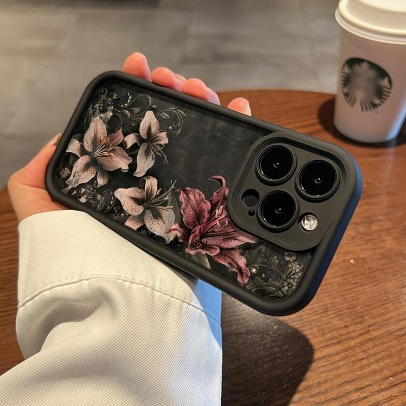 2026 Beautiful Flowers Print Phone Case for Samsung Galaxy S23 / S23 Plus / S23 Ultra / S24 / S24 Plus / S24 Ultra / S25 / S25 Plus / S25 Ultra, Anti-Drop Shockproof Protective Cover