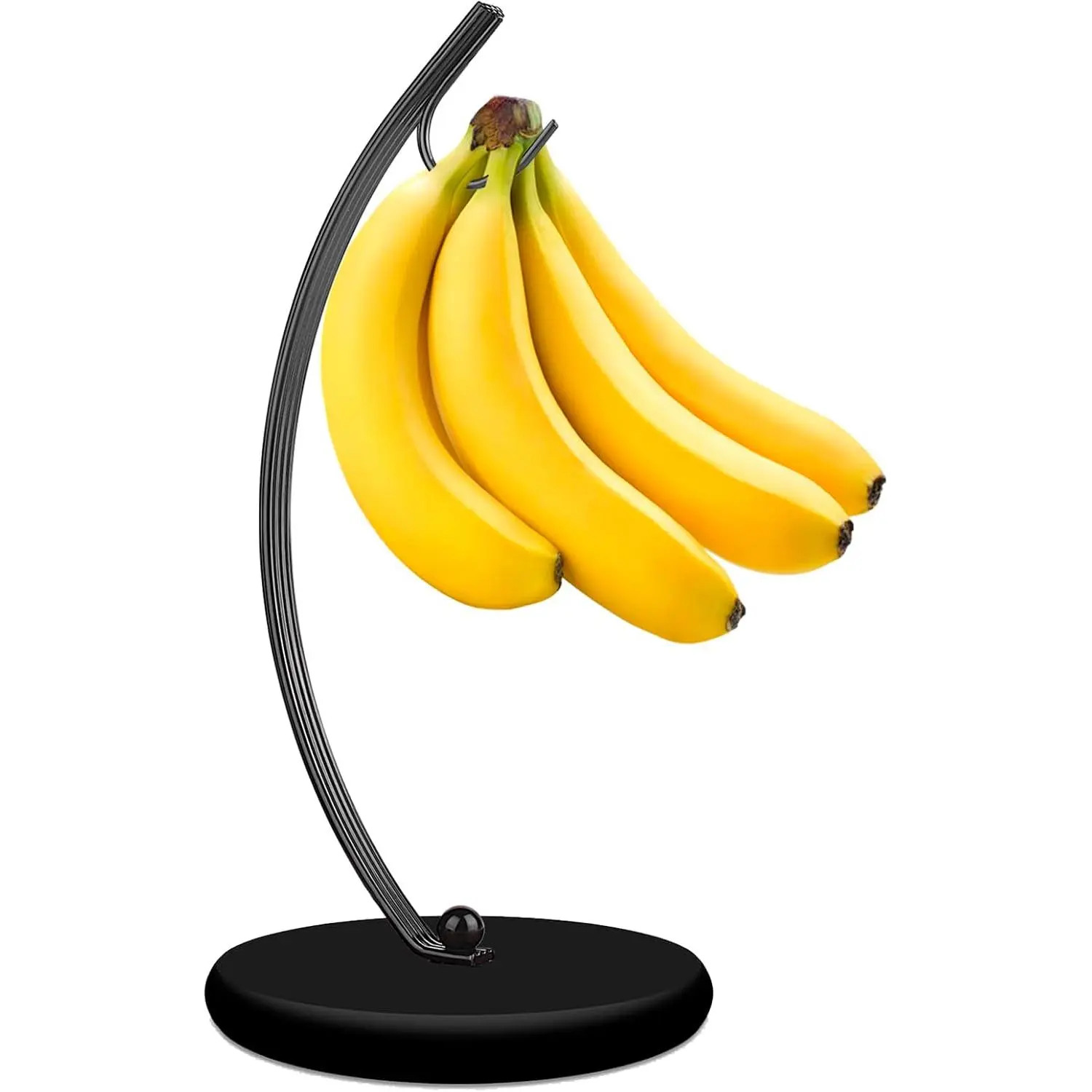 Banana Holder Stand -  Hook Stands, Banana Hanger Hook Stand for Kitchen Counter (Modern, Full Black)