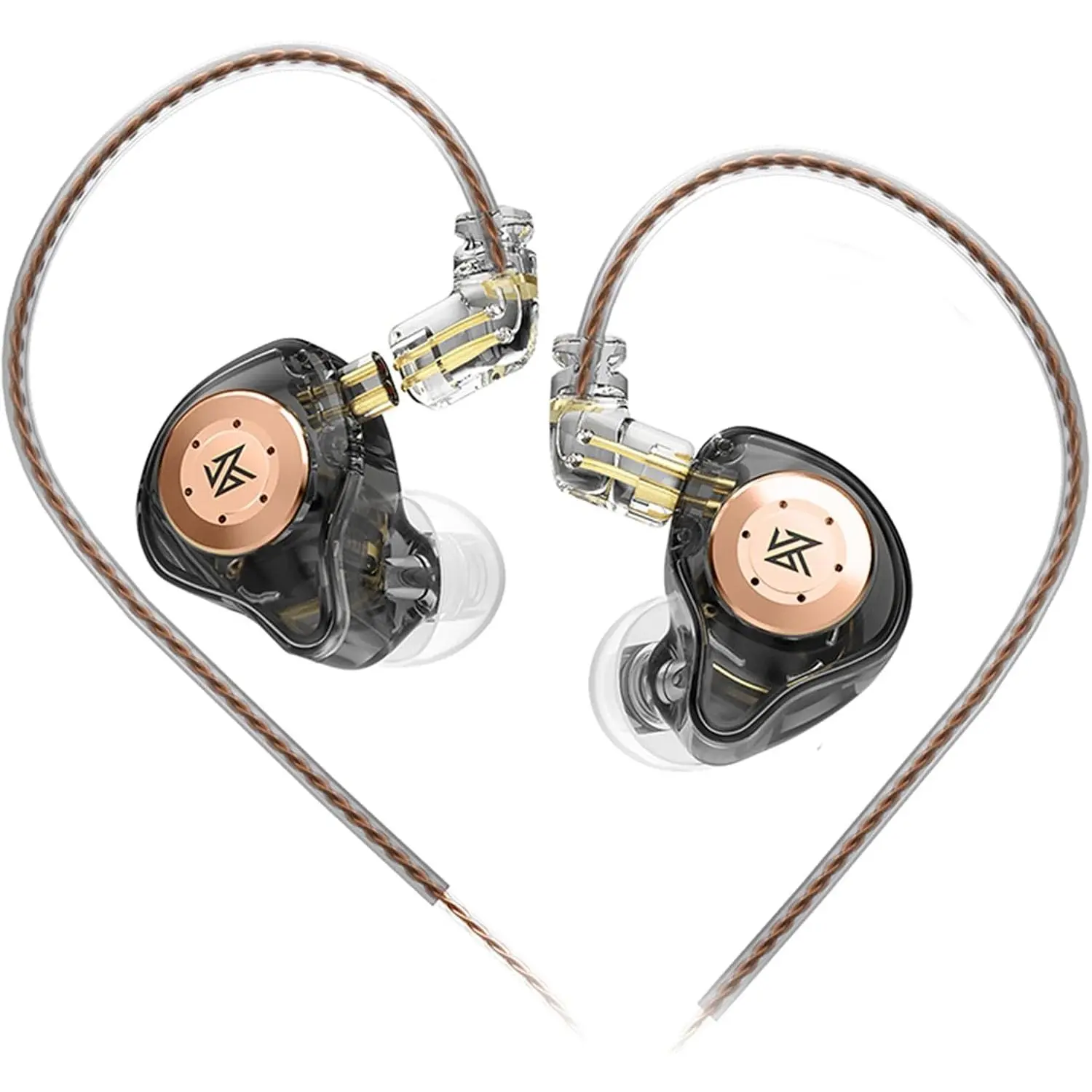 KZ EDX Pro Custom Wired In-Ear Headphone - DD HiFi Sound, Stereo Output, Noise Cancelling, Synthetic Driver IEM Earbuds (1 Pair) for Musicians, Wired Audio Device