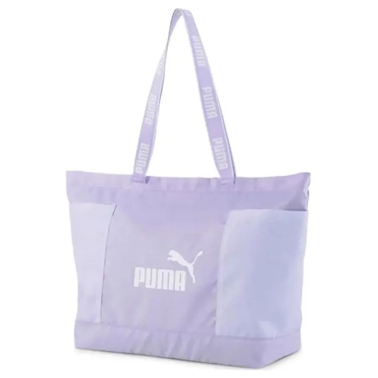 PUMA Core Base Large Fabric Shopper Bag for Women – Casual Crossbody Handbag in Lavender Purple