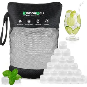 300 PCS Reusable Ice Cube for Drink, Refreezable Plastic ice Cubes Without Diluting BPA Free, Large Pack With Bag, Suitable for Whiskey Coffee Bars Ice Baths Camping, Instant Cooler Packs