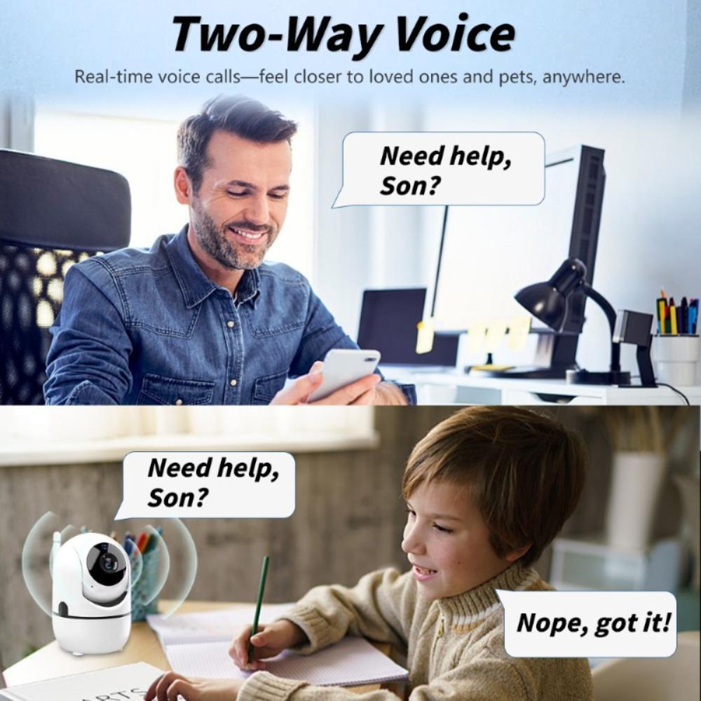 2.4GHz Smart Security Camera, WiFi Camera for Home Security, Ai Human Motion Tracking, 1080P HD 2-Way Talk Camera, WiFi Indoor Cameras, WiFi Surveillance Camera, Wireless Surveillance Camera, WiFi Monitoring Camera, Ai Tracking Sensor