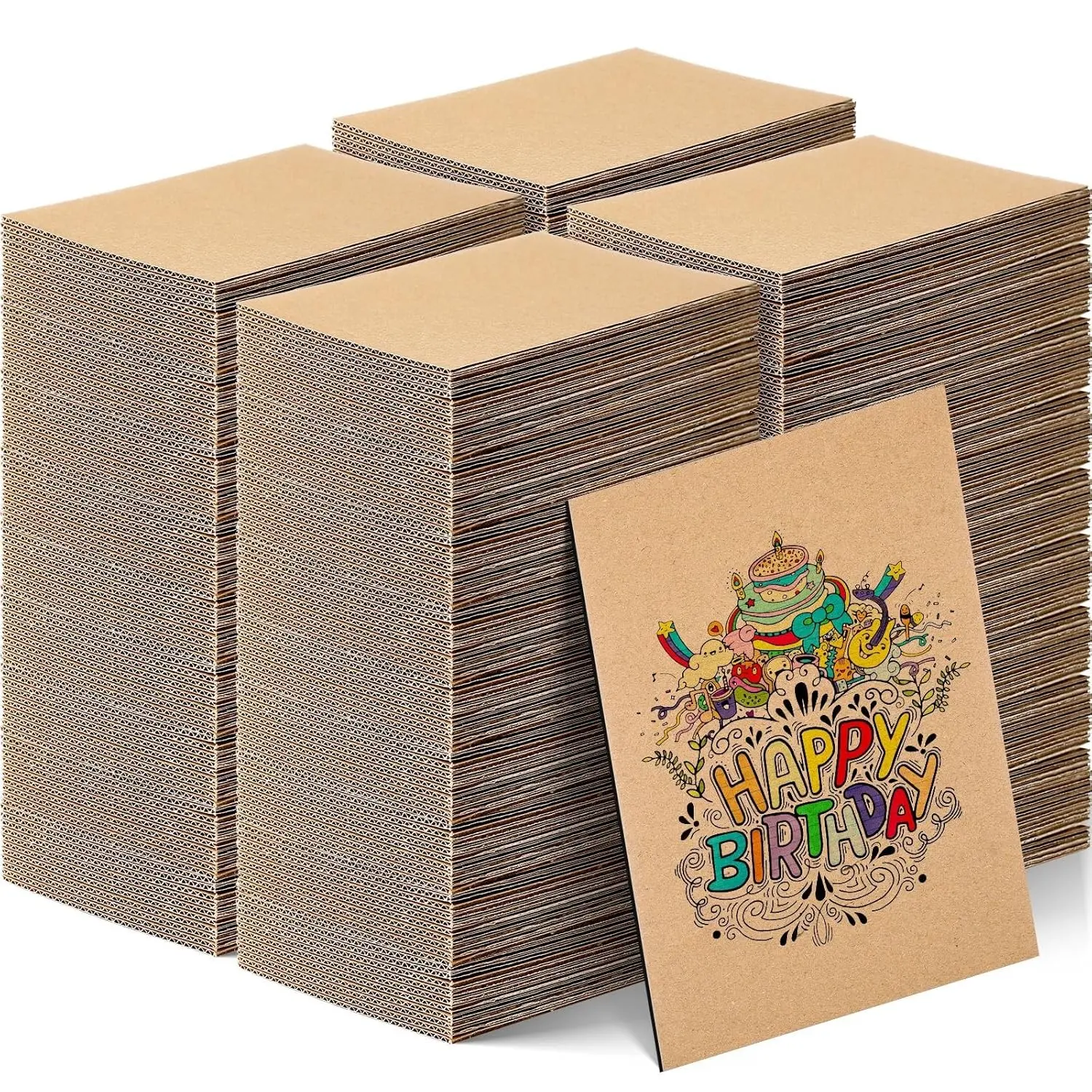 400 Pcs 5 x 7 Inch 2mm Thickness Corrugated Cardboard Sheets for Shipping Insert Divider Backing Arts Crafts Supplies and DIY Projects