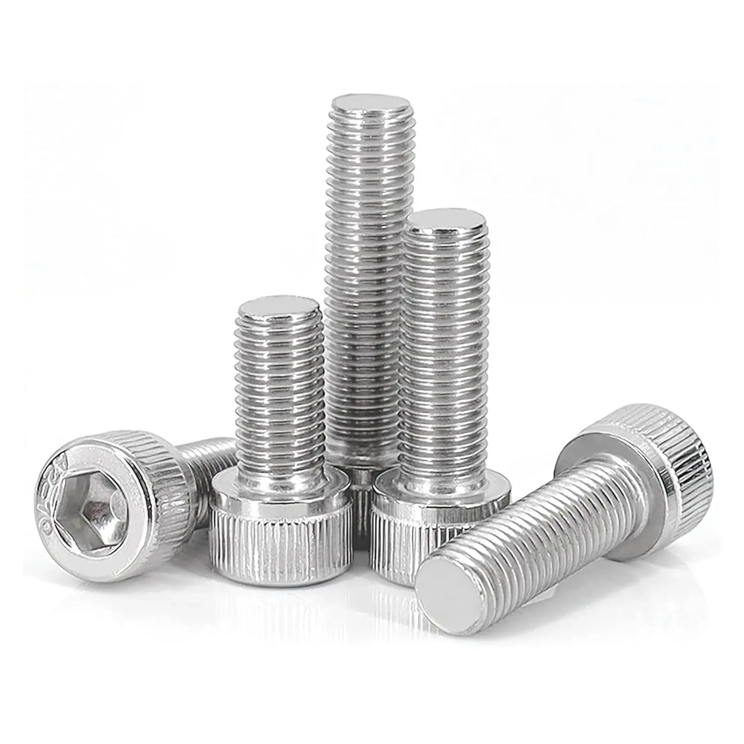 304 Rust-Resistant Stainless Steel Hexagon Socket Cup Head Hex Screws - Hex Screw Set for DIY Users, Household, Outdoor Fixing Applications - Standard Hardware Fasteners