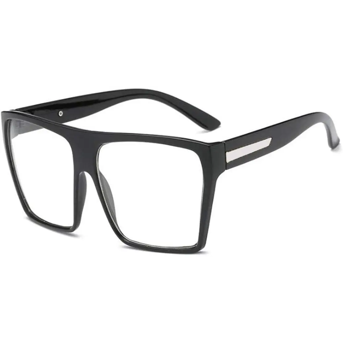 Super  Eyeglasses Flat Top Square Clear Lens Glasses Frames