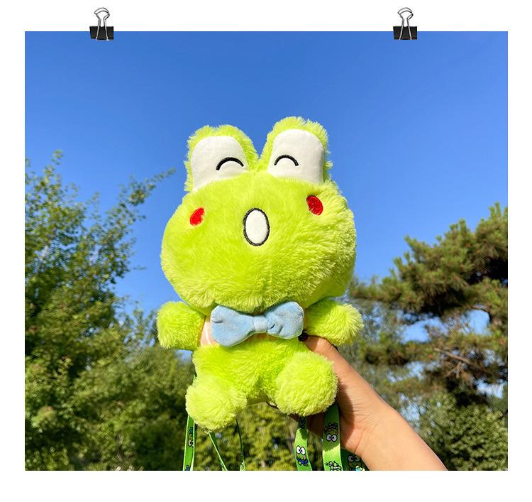 Y2K Korea Cute Cartoon Plush Frog Doll Backpack Anime Messenger Bags Personality Girls Shoulder Bag Kawaii Coin Purse Kids Gifts