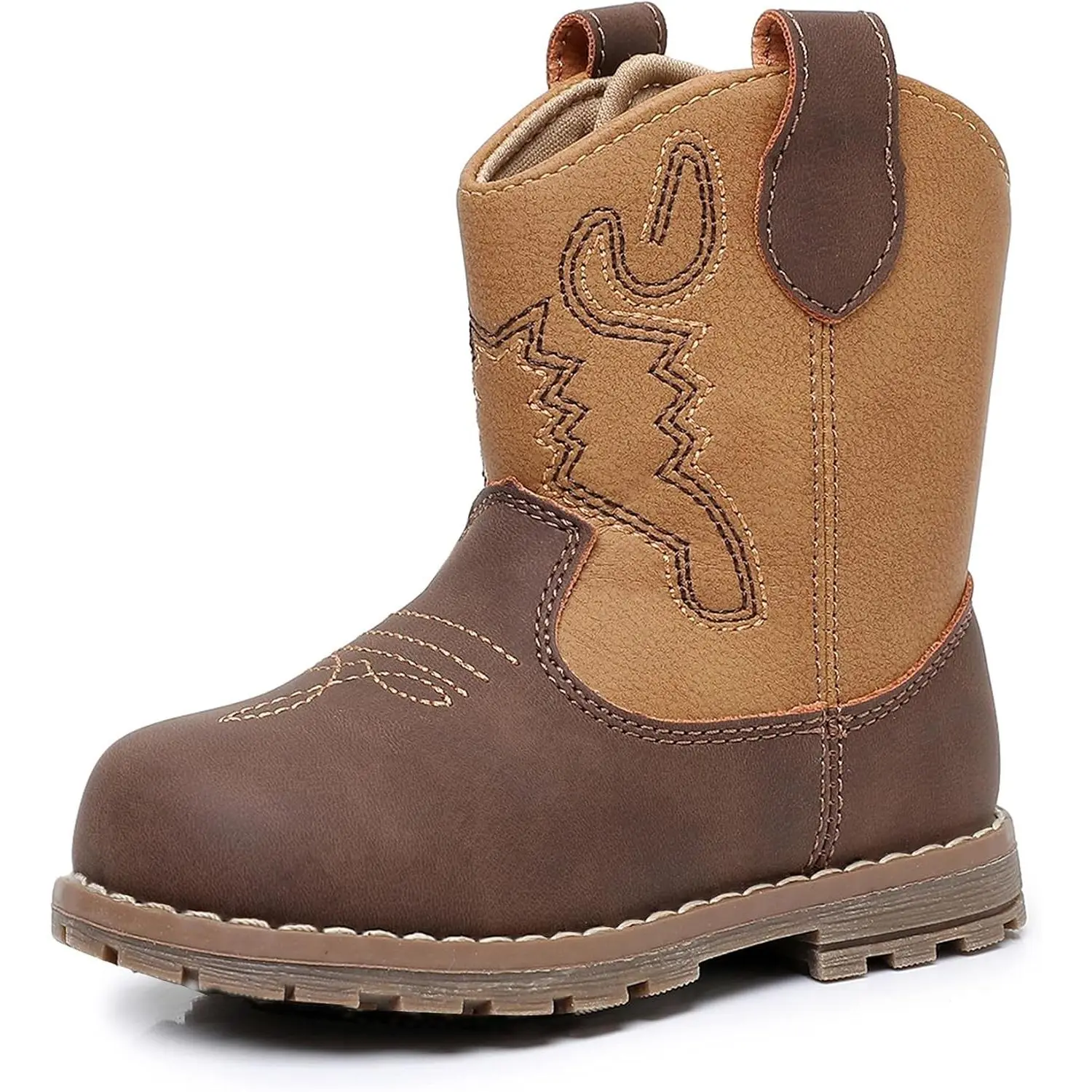 Baby & Toddler Cowboy Boots for Boys Girls Infant Cowgirl Boots - Breathable Lining, Hook & Loop Closure, Water-Resistant Upper, Classic Western Style, Non-slip OutsoleGift