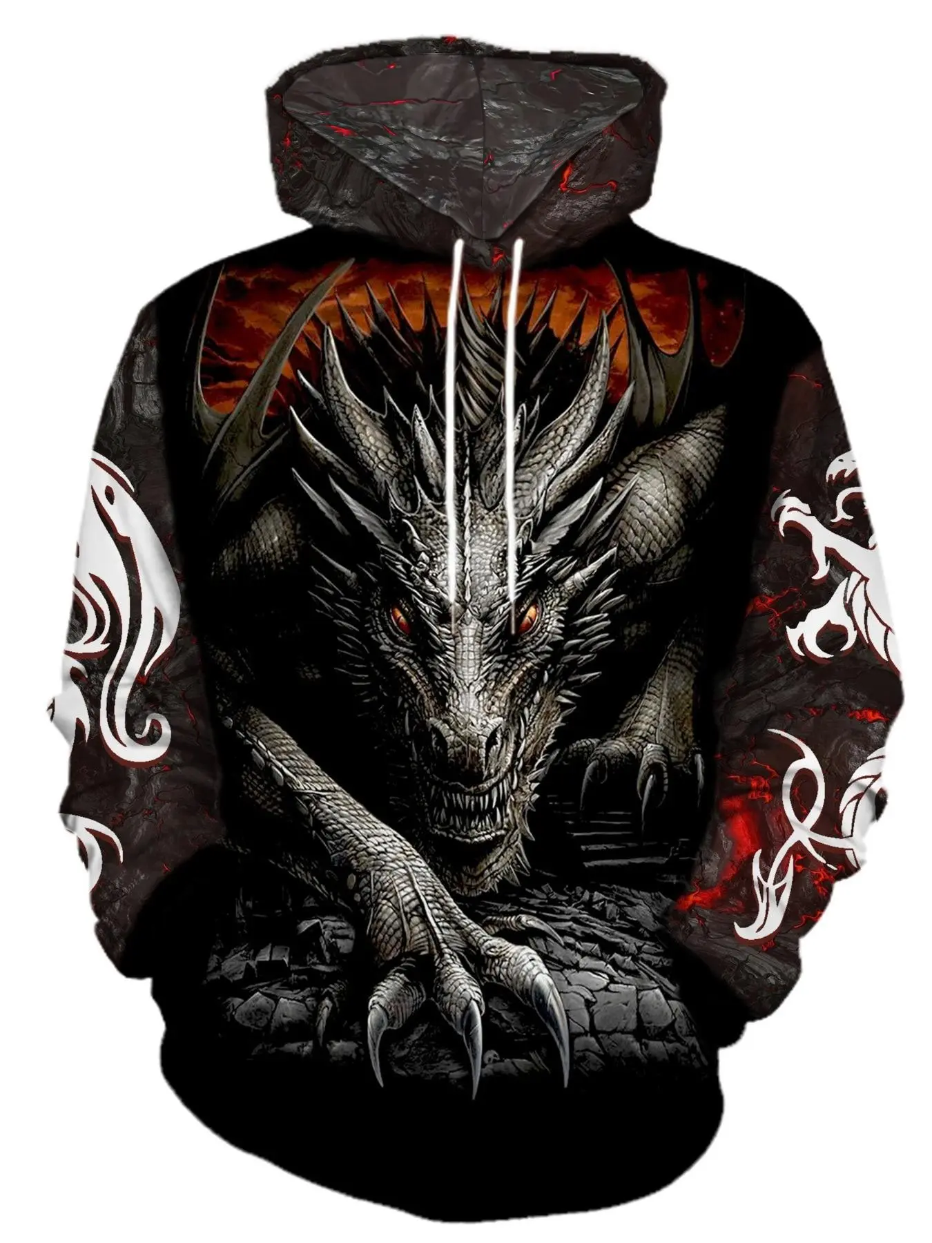 Men's Fashion Long Sleeve Graphic Hoodie, Menswear, Suitable for Casual Wear, Trendy Street Style Sweatshirts, Casual Streetwear Hoodies