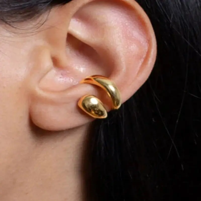 Fashion Women's Piercless Ear Clip Earring Classic Gold Color  Earcuff Earrings Girl Gift Simple Daily Wear Jewelry 2026