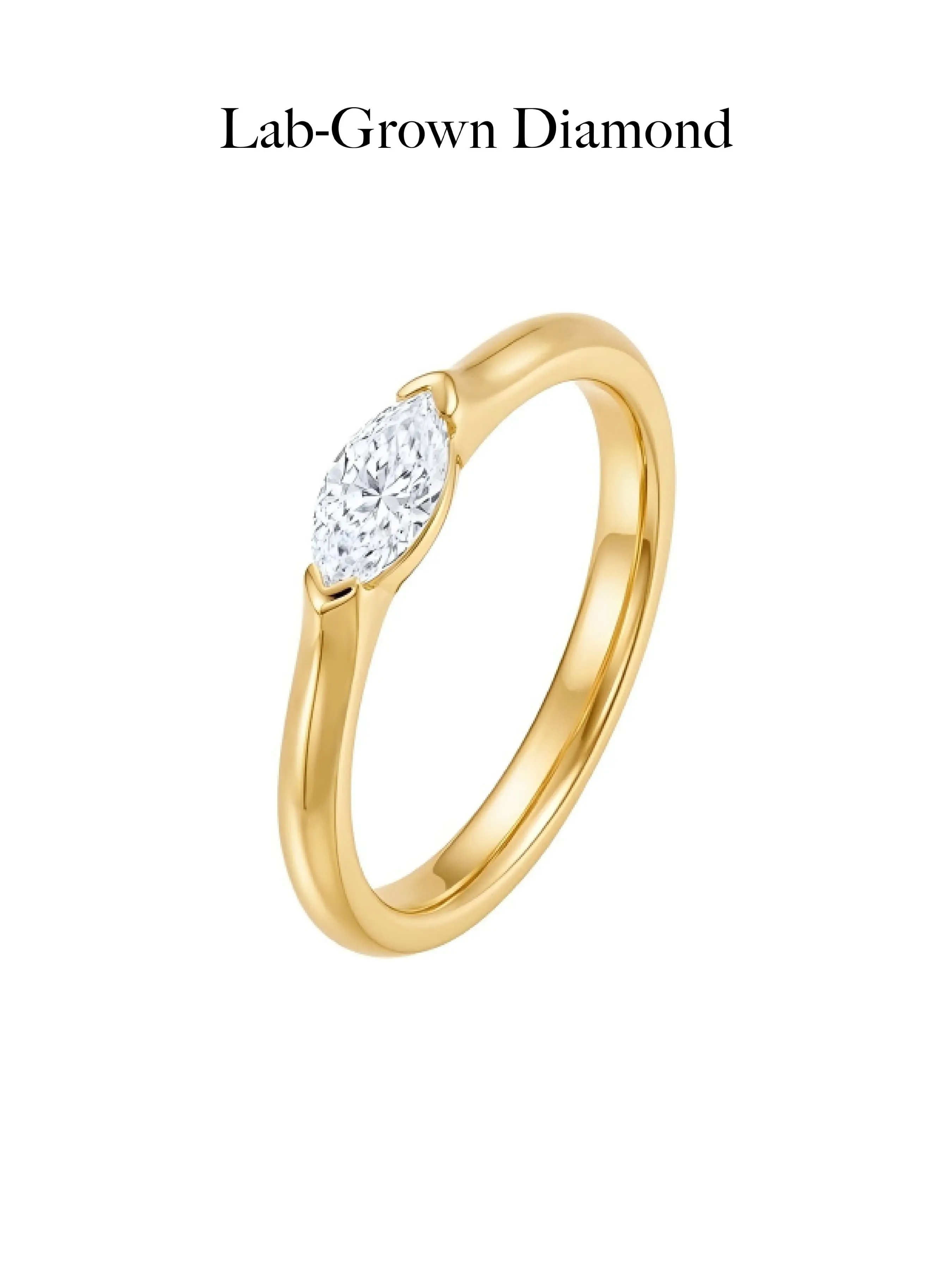 Elegant Lab-Grown Diamond Ring, D-Color Marquise Cut, Perfect for Engagement & Wedding, Ideal Gift for Women, Daily & Special Occasions
