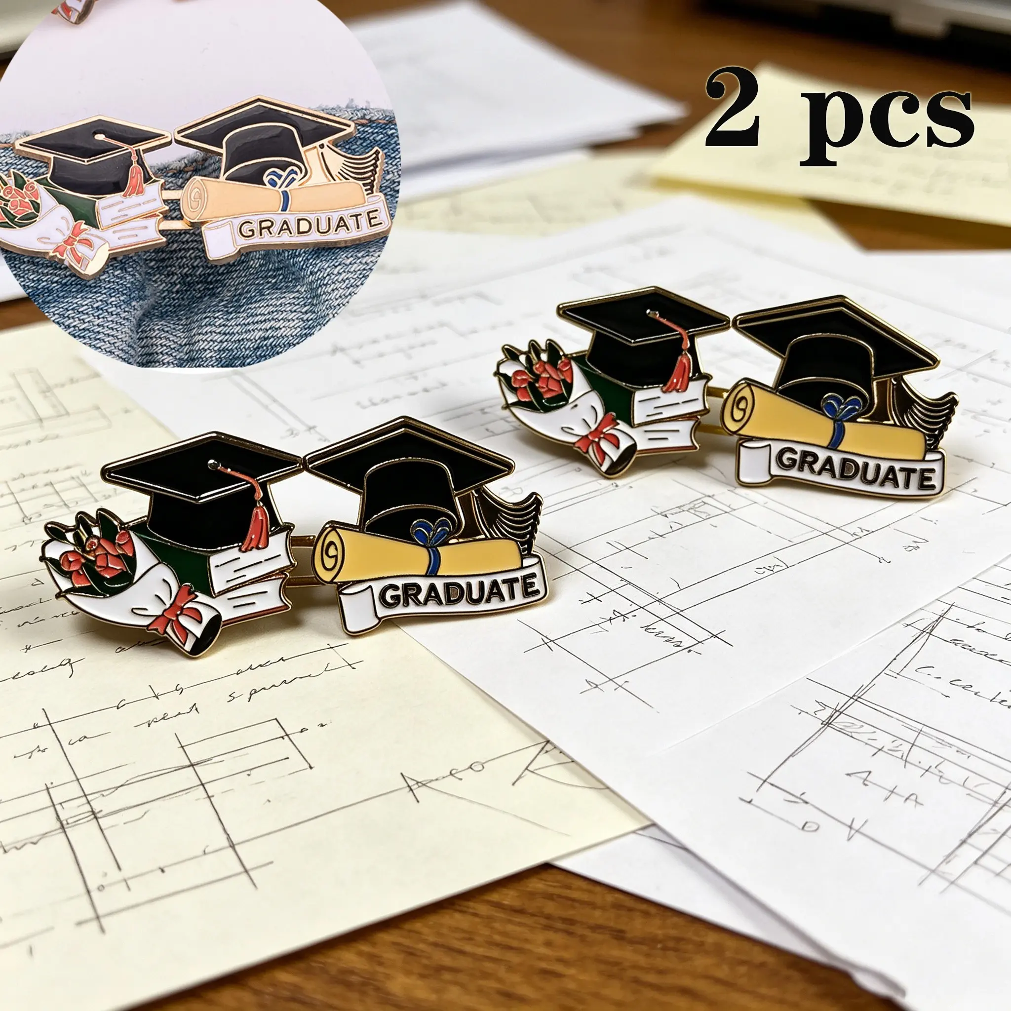 Graduation Cap Series Waist Buckles, Adjustable Sleeves, Hem Fasteners, Metal Regulators, Ideal for Halloween and Christmas Gifts