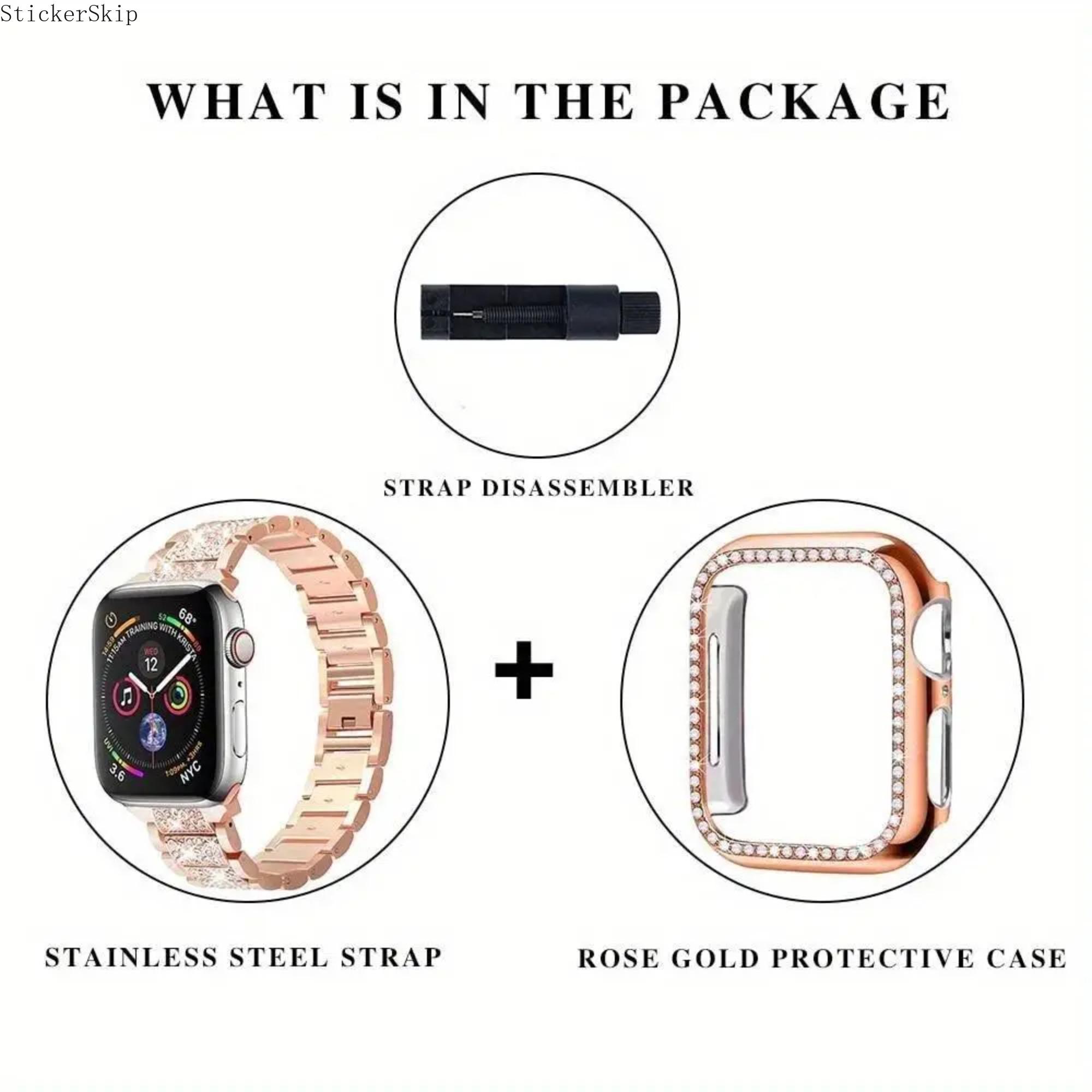 2026 NEW Girl Metal Strap + Case For Apple Watch Band Ultra Bracelet Wristband for iwatch Series 11 10 9 8 7 6 5 4 46mm 40 41 42mm Women