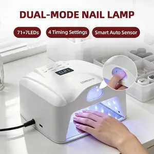 Full Coverage Quick Dry Dual Mode Smart Nail Lamp, Zone Solidification Without Damaging Nails, Portable Nail Tool, UV/LED Light