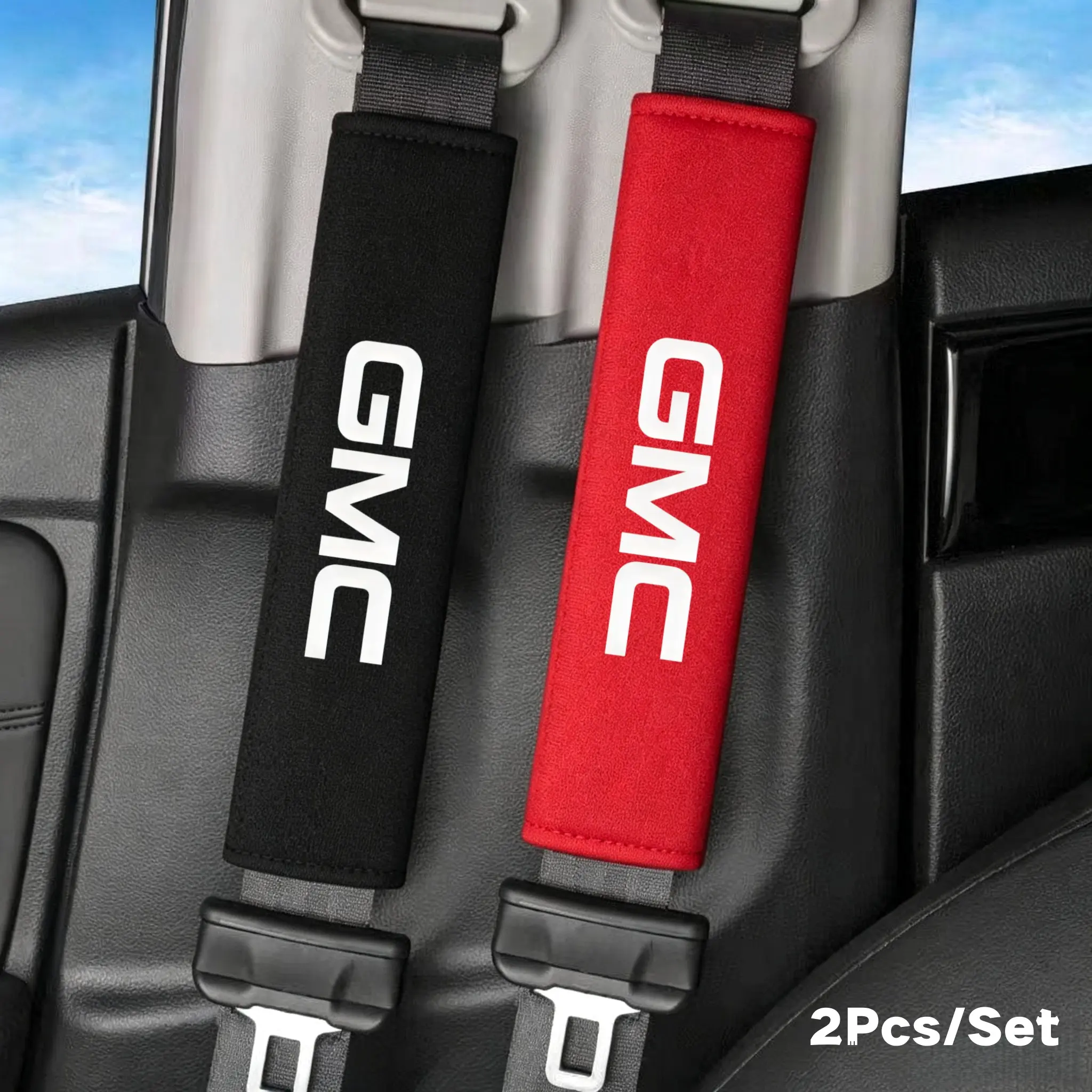 2pcs Car Seat Belt Cover Shoulder Protection Pad, Interior Accessories for Gmc Models, Universal Car Accessories, Comfortable and Durable