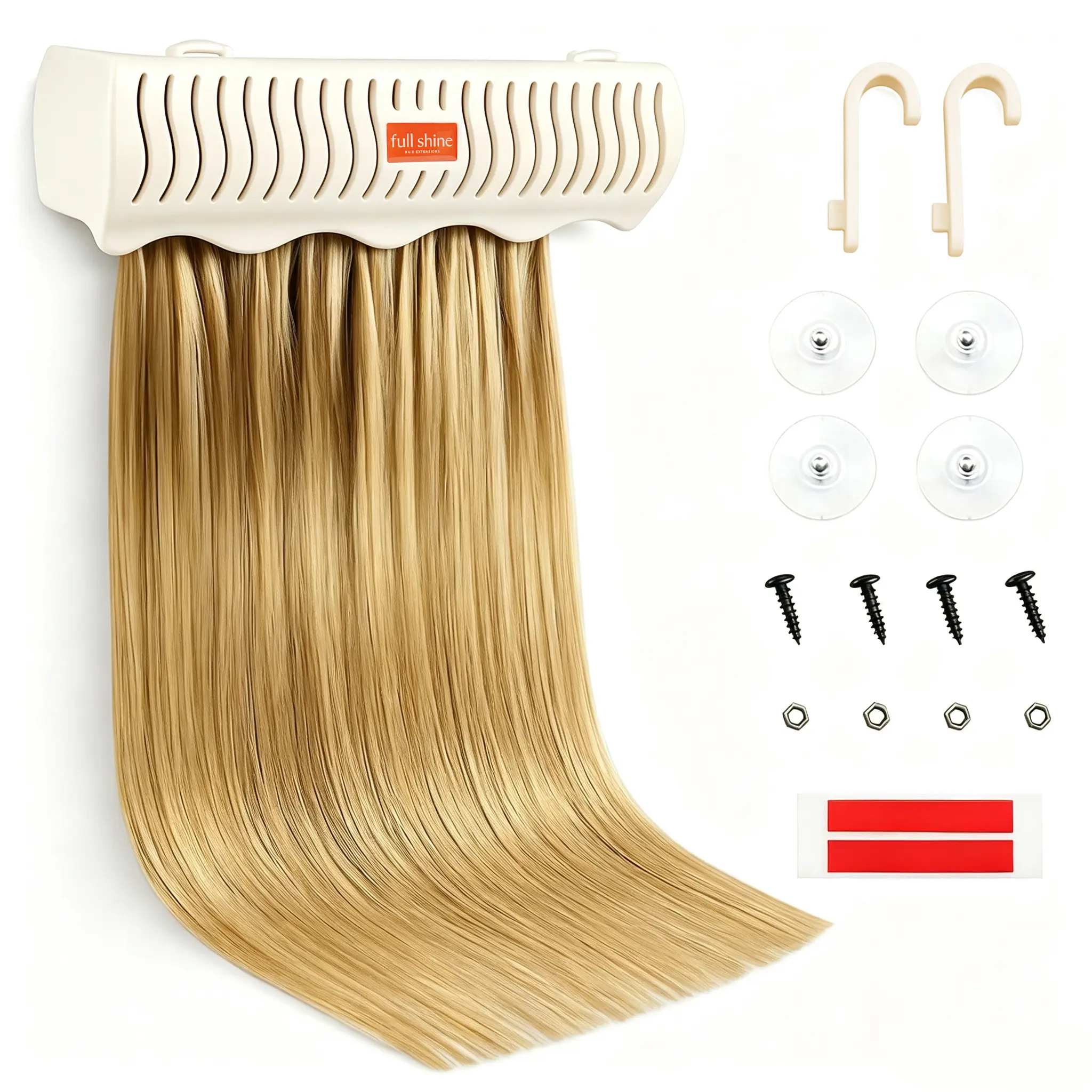 [New Arrival] Full Shine Hair Extension Holder Stand Hanger for Styling Blow Drying Coloring and Storage Strong Clamp Tool for Weft Clip in Hair Extensions summerwins