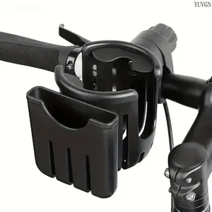 2-in-1 Durable ABS Black Cup Holder for Bikes & Motorcycle, Universal-Fit Sturdy Accessory with Hands-Free Phone Storage, Safe Drink Holder for Holiday Riding Gear