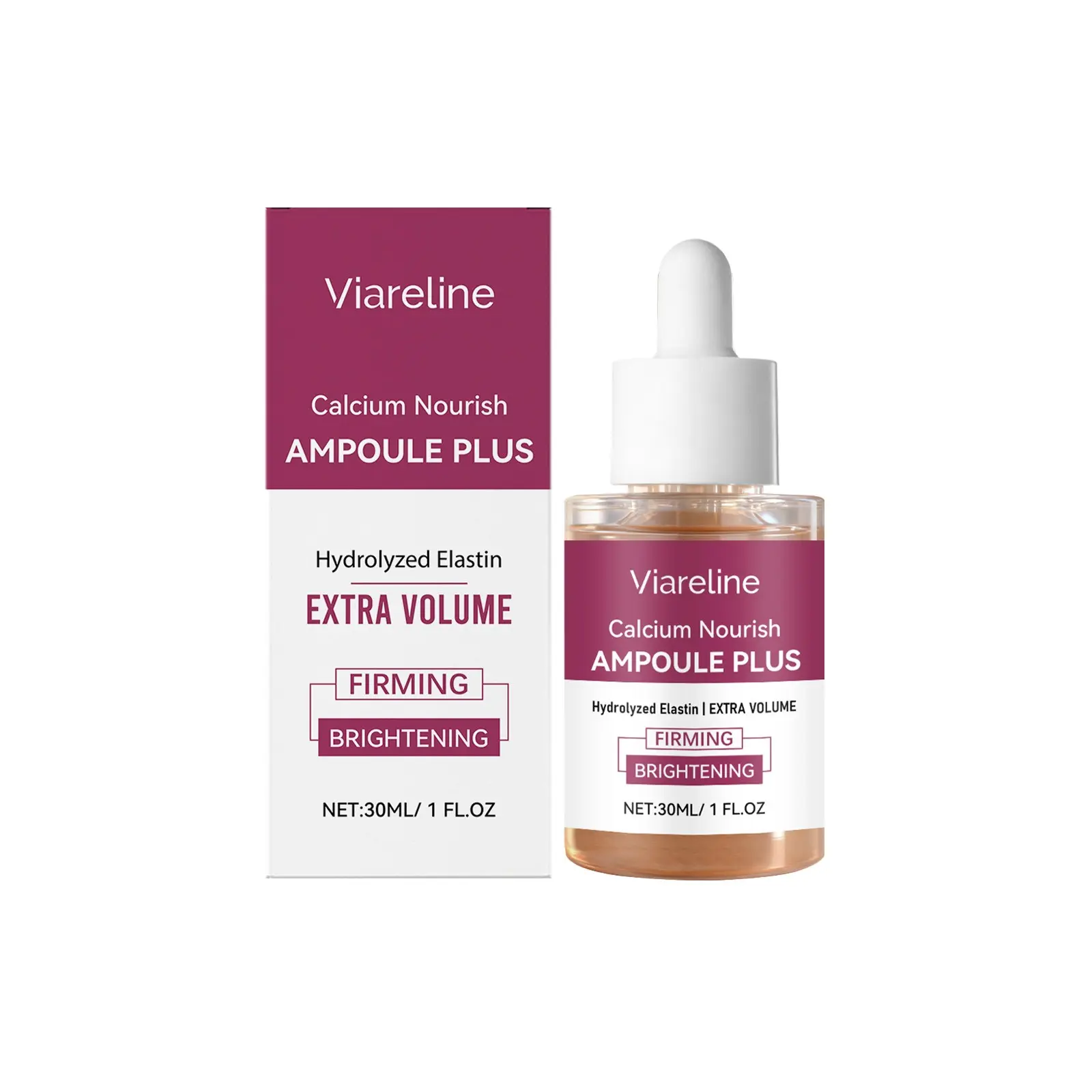 Calcium Moisturizing Ampoule for Skin Elasticity, Plumping and Firming Hydrating Serum, Boosts Skin Vitality and Radiance