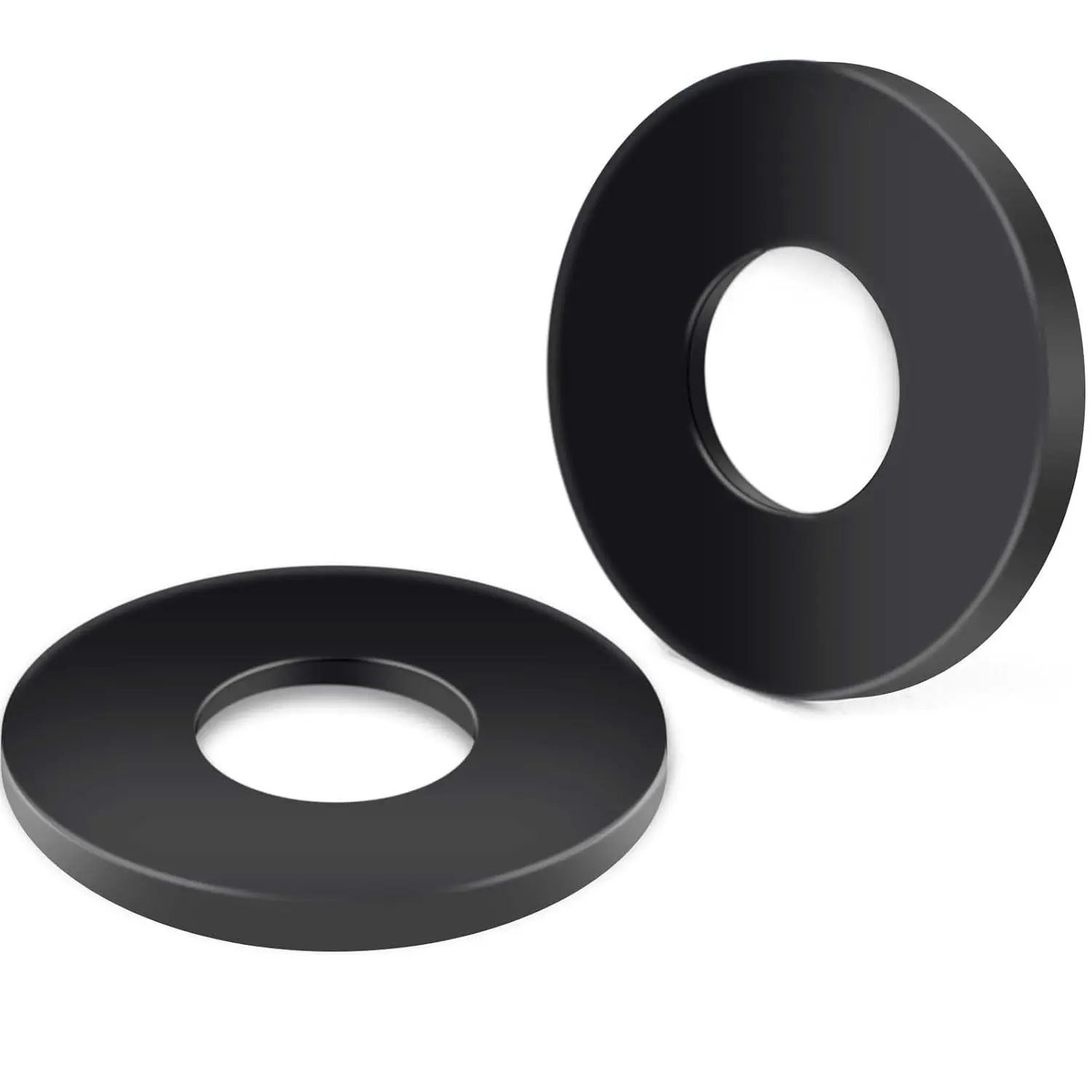 50-Piece M6 304 Stainless Steel Flat Washers - Black Finish Screws Washers and Repair Washers for Industrial, Automotive and Home Use
