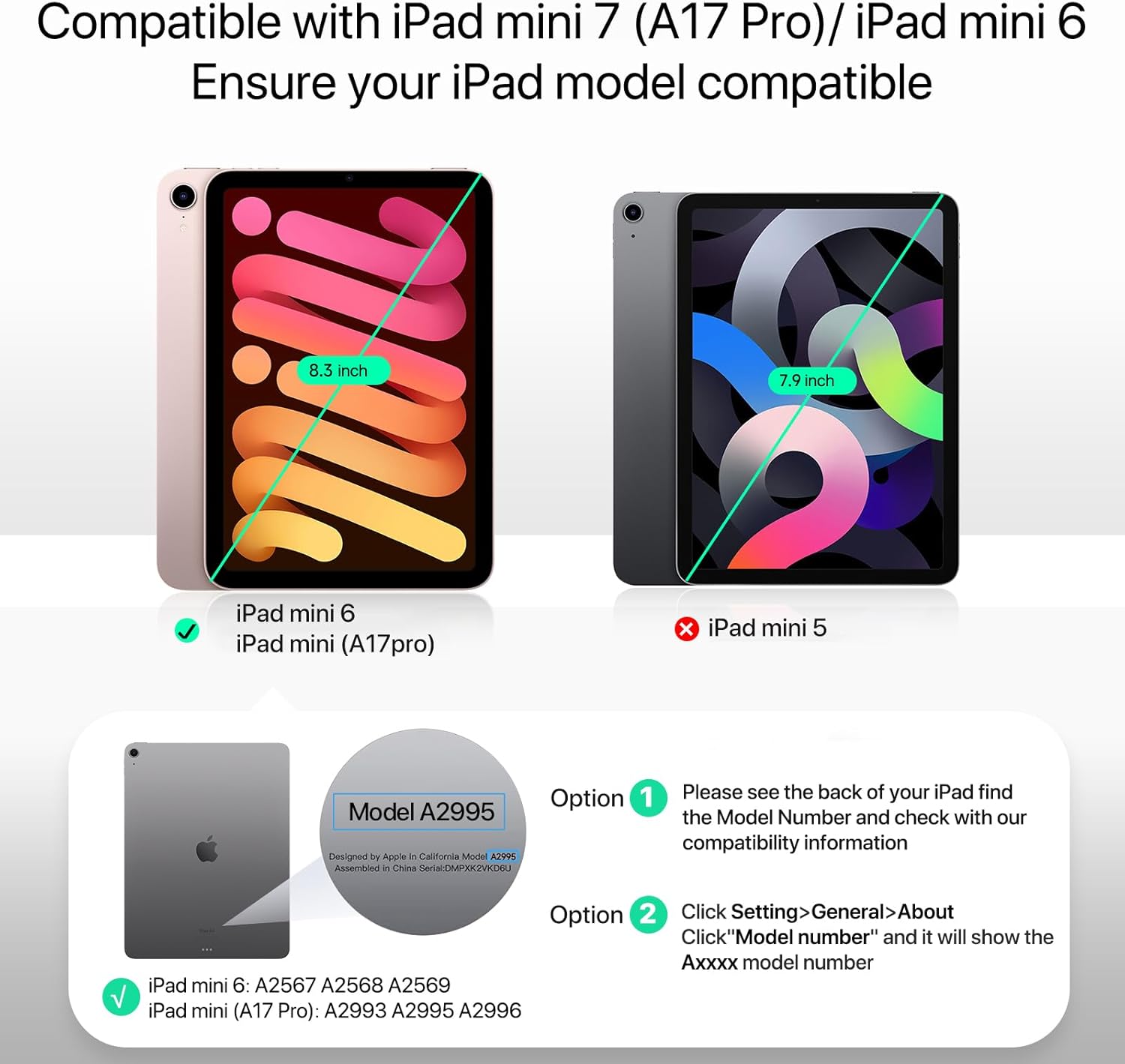 iPad mini A17 Pro/6 Case with Ring for MagSafe, Translucent Shell