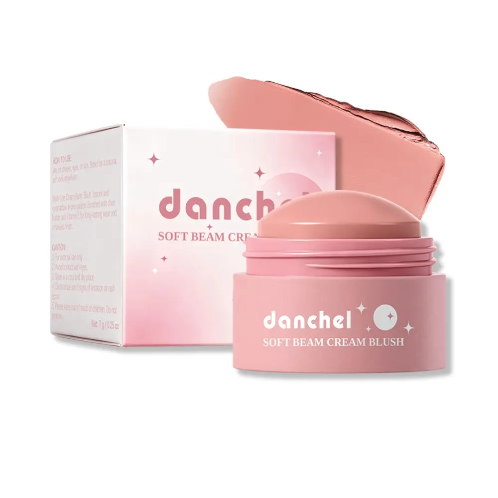 danchel Soft Beam Cream Blush, Multi-Use Makeup for Cheeks, Lips & Eyes, Long-Lasting Wear, Smooth Blendable Creamy Texture, Portable for On-the-Go, Available in 6 Trendy and Versatile Shades, Lip and Cheek Tint