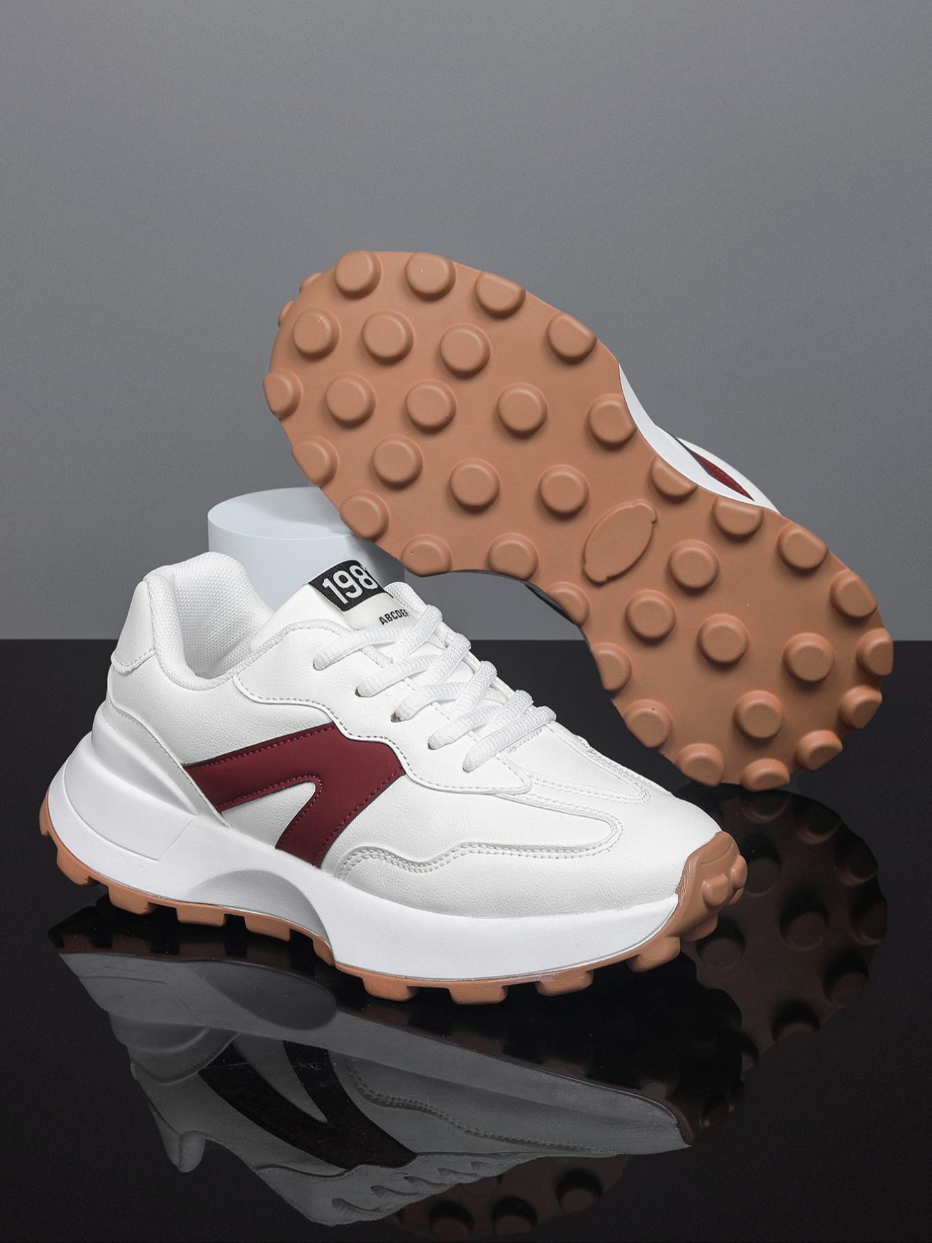 Girl's Fashionable Patchwork Design Lace Up Sneakers, Casual Comfortable Breathable Sporty Running Shoes, All-match Basic Shoes for Daily Wear