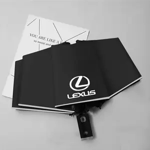 Automatic Reflective Car Umbrella, Three-Color Nylon Waterproof, Stainless Steel Frame, Foldable, Night Light, for Lexus Models, Car Accessories
