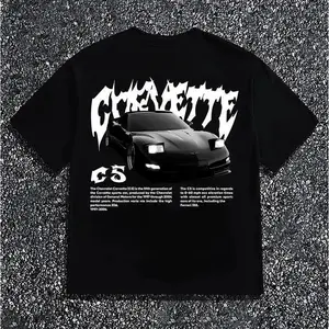 Corvette C5 T-Shirt, Retro Car Graphic Tee, Y2K Streetwear Shirt for Car Enthusiasts, Vintage Chevy Racing