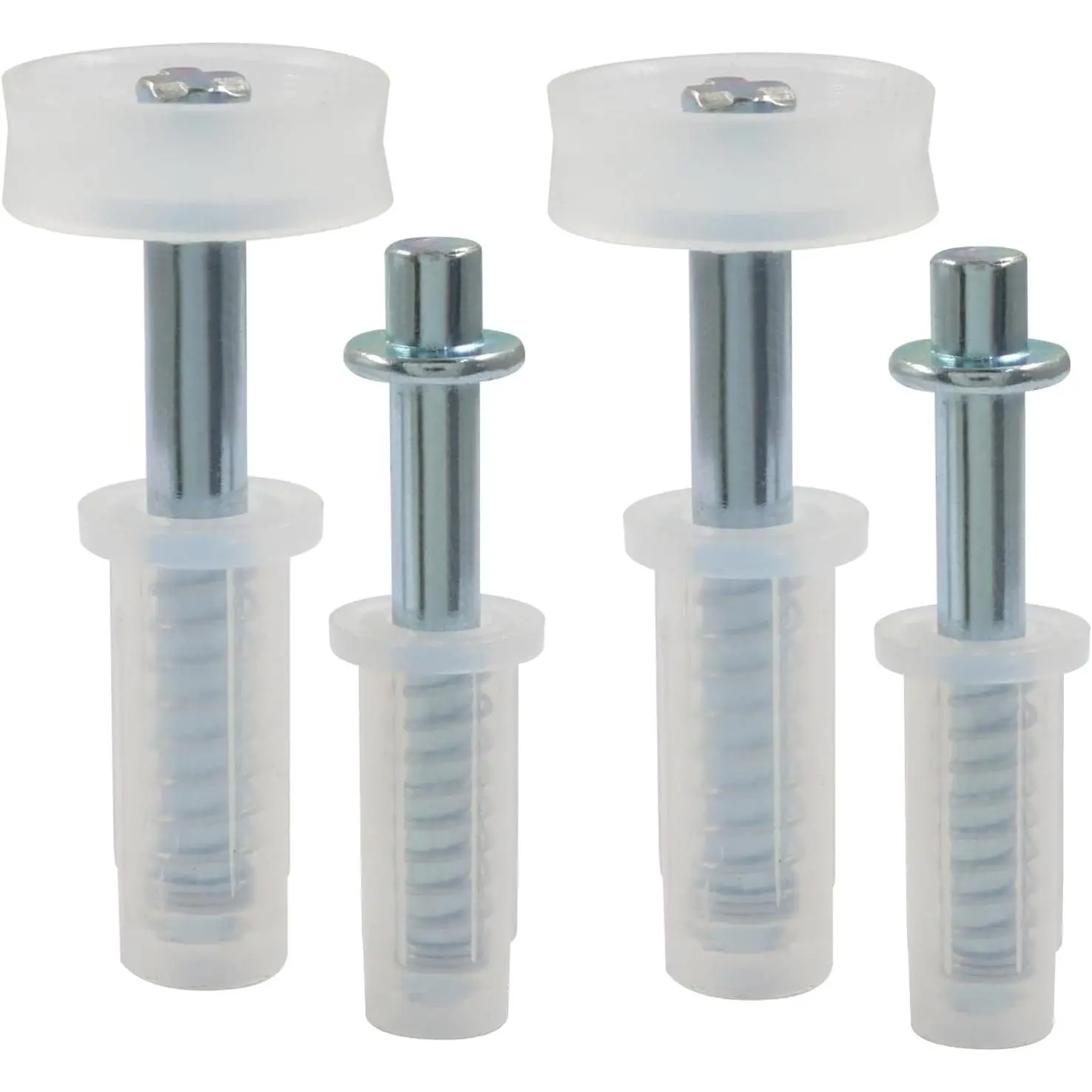 4 Pack Bifold Door Hardware Kit with Guide Wheels Pivots | Steel And Plastic Build, Fits Cabinet Closet Accordion Shower Doors, Snap-Lock Assembly, Complete Kit Included