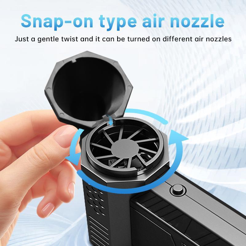 Powerful Turbo Fan, Mini Portable Jet Fan, Jet Fan 130,000 RPM High Speed Spinning, Type-C Rechargeable Clear Fan for Cars, Computers, Keyboards and Lenses Handheld Fan Bladeless Tower Fan