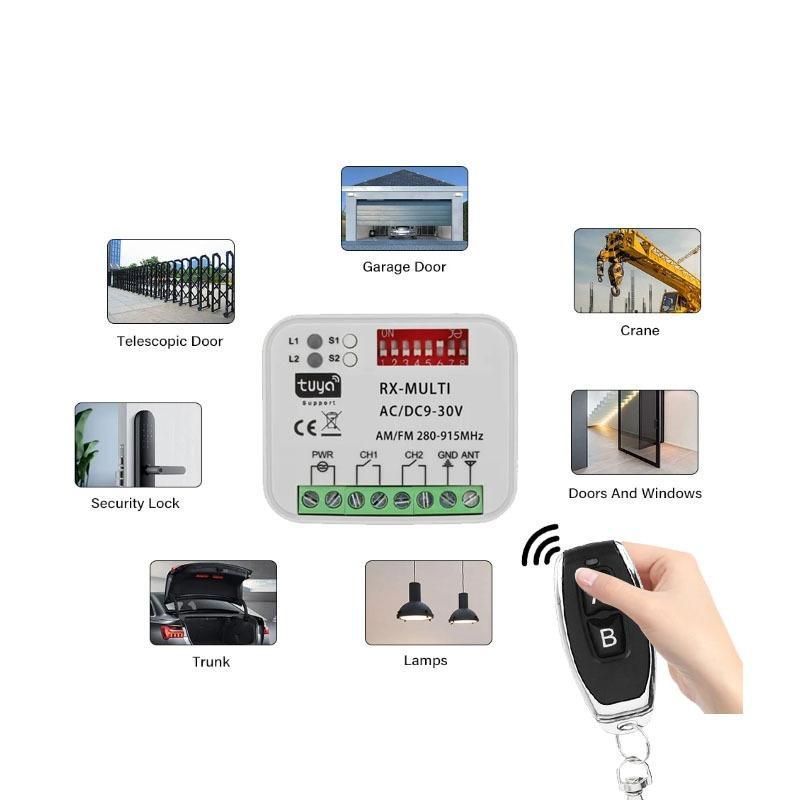 WiFi Garage Door Remote Control Receiver, RF Remote Control Receiver, Smart Home Controls for Garage Door, Home Improvement Supplies