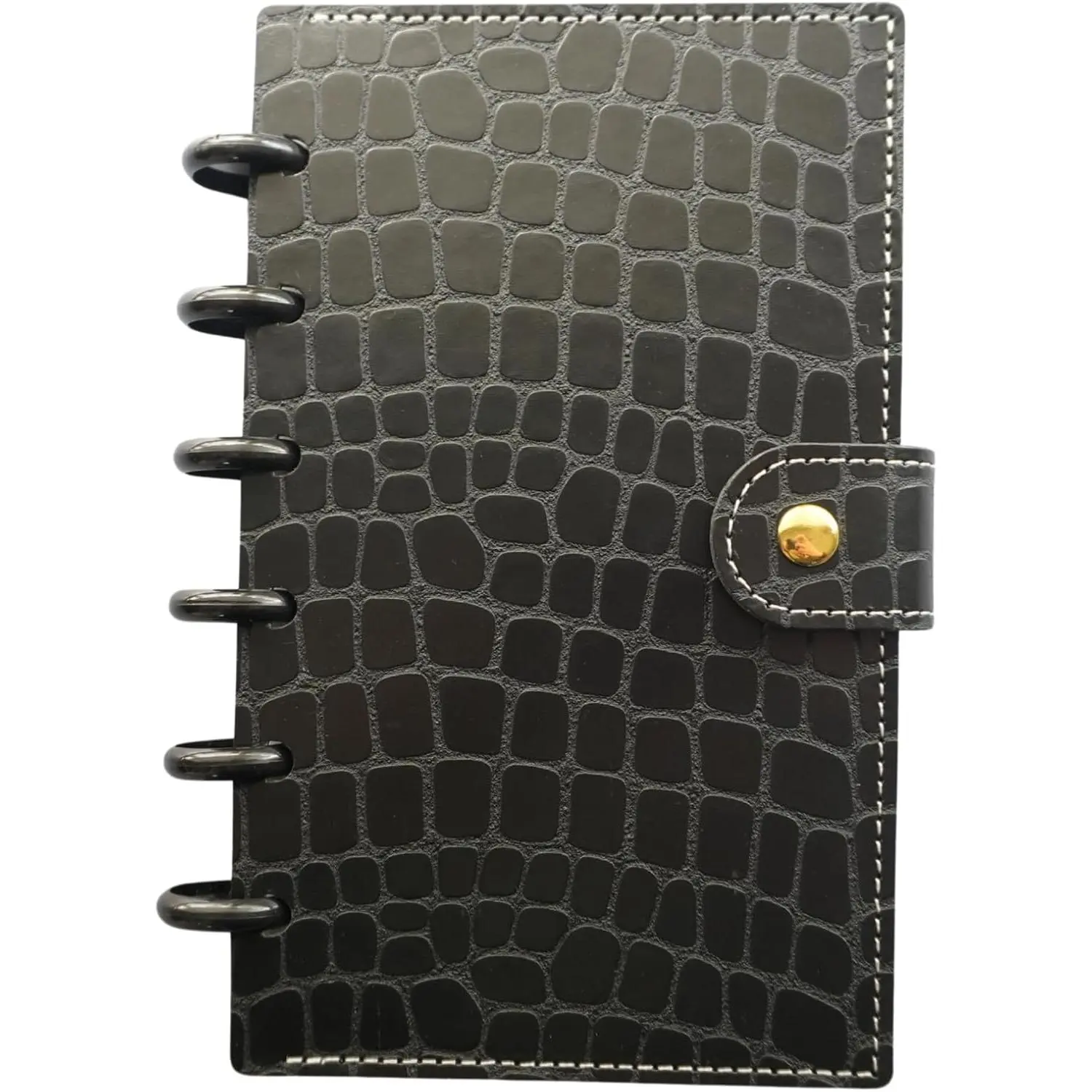 20 Clear Pocket Discbound  Album, PU Leather Cover (Black) | 6.42×3.11 Inch Inner Pockets,  PU Leather With Button Closure, Storage Protector for Banknotes,  and Dollar