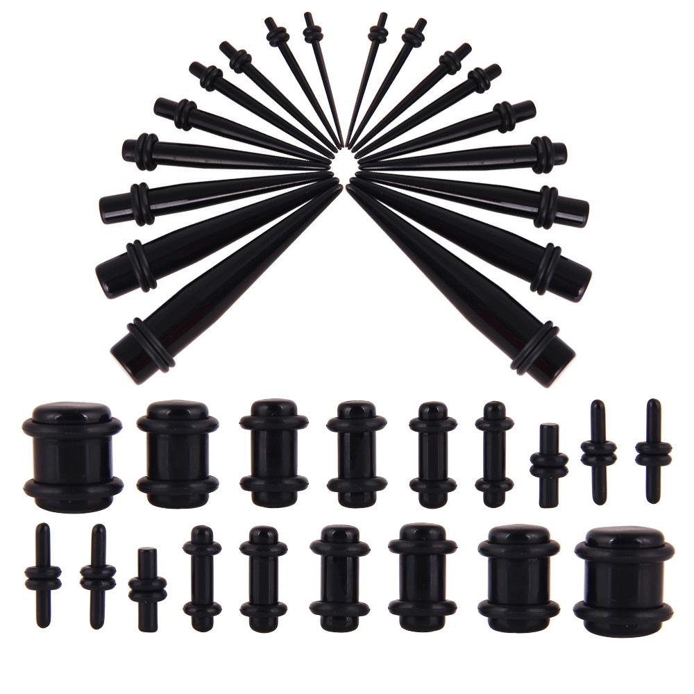 126Pcs Acrylic Taper Ear Stretching Kit, 14G-00G Ear Gauges Stretching Set with O-Rings, Hypoallergenic Ear Tapers for Piercing Stretching for Women Men