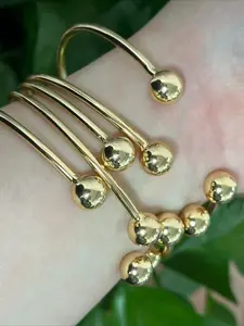 5pcs/10pcs Retro Boho Thick Bangles, 10mm Ball Silvery Bangles Bracelet, Boho Stacking Bangles, Handmade Silvery Bangles for Women Daily Party Jewelry Gifts