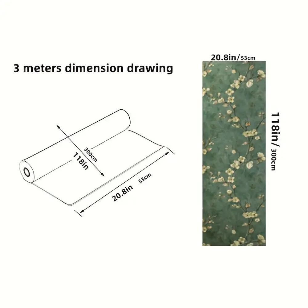 Flower Pattern Wallpaper, Self-adhesive Wall Sticker, Easy Cleaning Wall Decal, Wall Decor for Home Living Room Bedroom, Floral Wallpaper Peel And Stick, Peel And Stick Wallpaper Designs